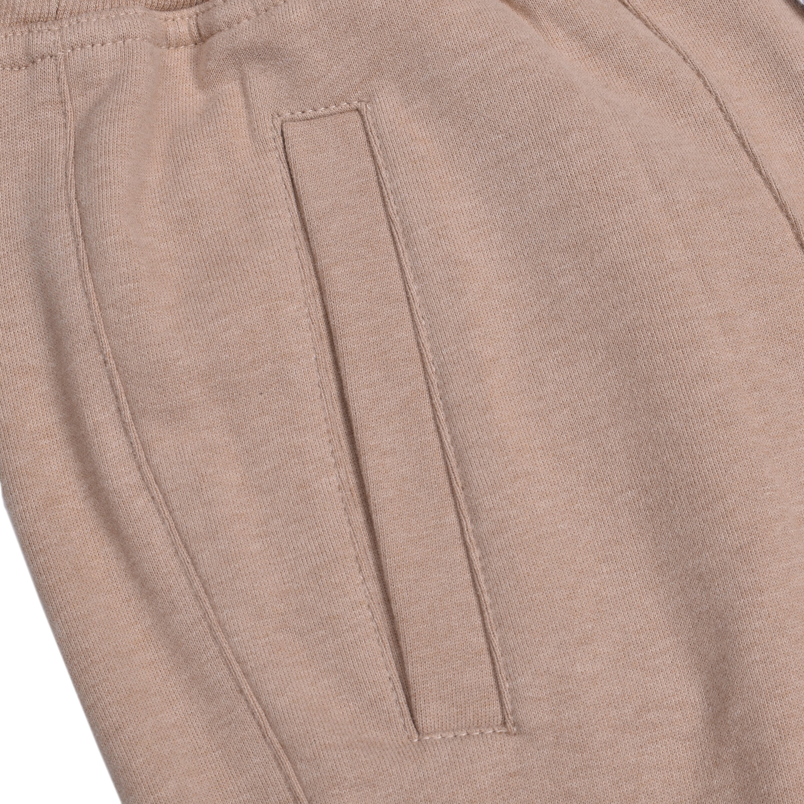BRUNELLO CUCINELLI MEN'S BEIGE TAILORED SWEATPANTS WITH DRAWSTRING