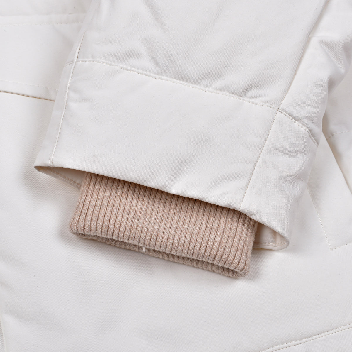 BRUNELLO CUCINELLI MEN'S WHITE QUILTED DOWN JACKET
