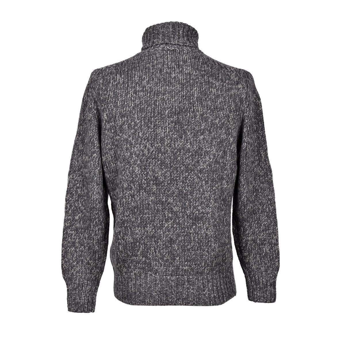 BRUNELLO CUCINELLI MEN'S GRAY CASHMERE CABLE SWEATER