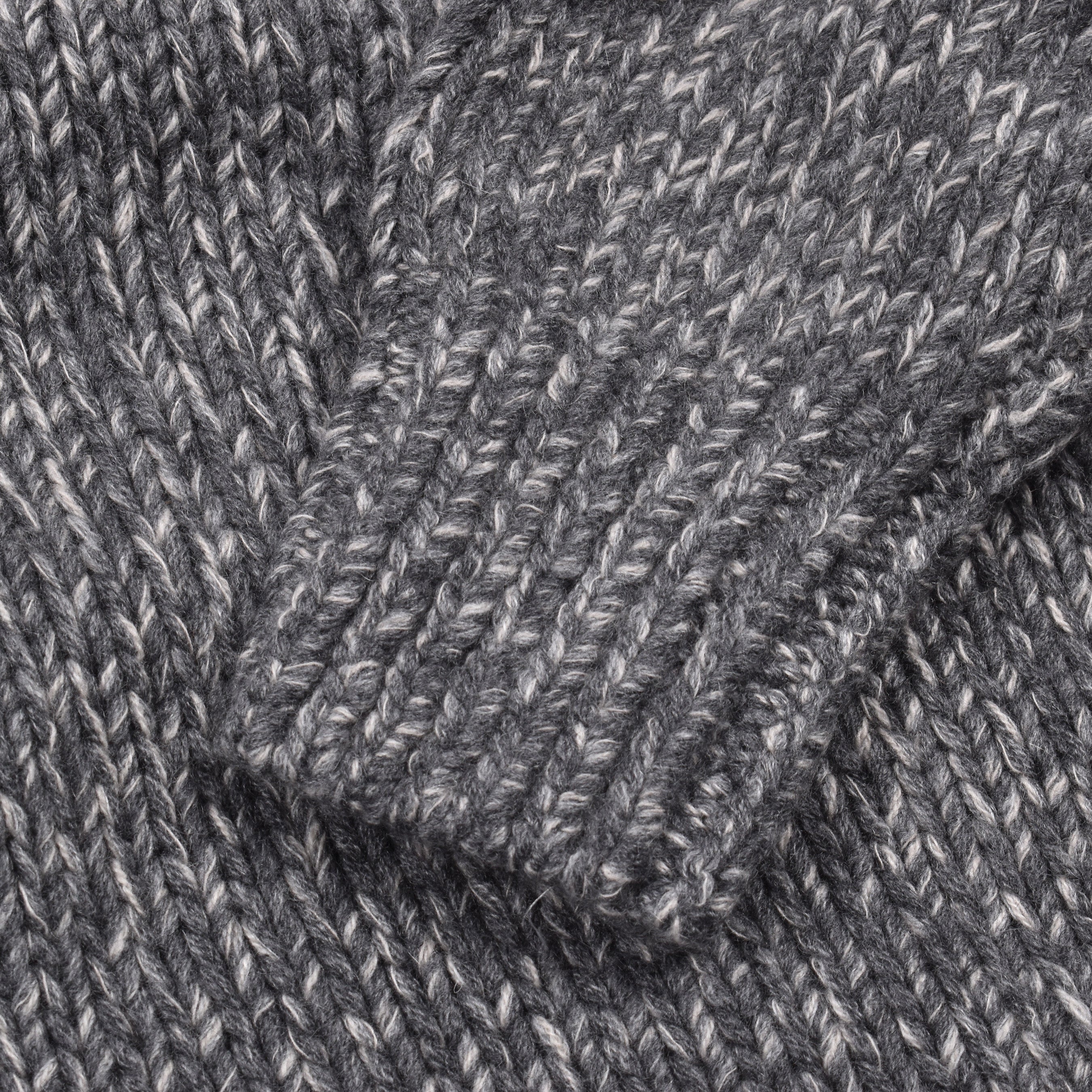 BRUNELLO CUCINELLI MEN'S GRAY CASHMERE CABLE KNIT TURTLENECK