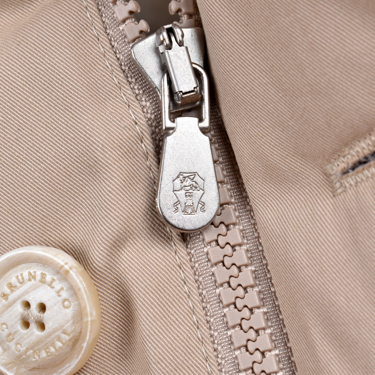 BRUNELLO CUCINELLI MEN'S SAND QUILTED PARKA JACKET
