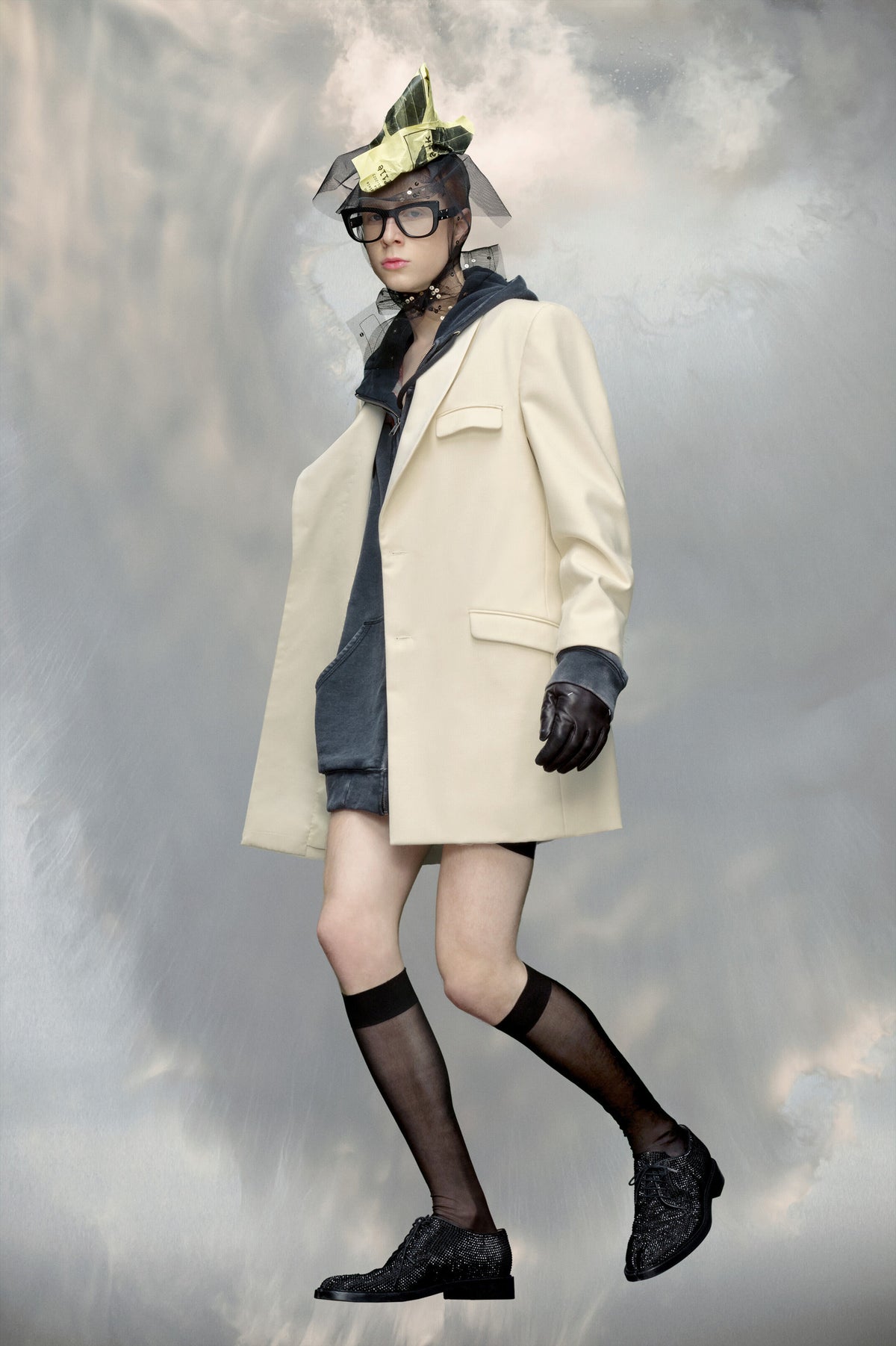 MAISON MARGIELA MEN'S OFF-WHITE TAILORED JACKET