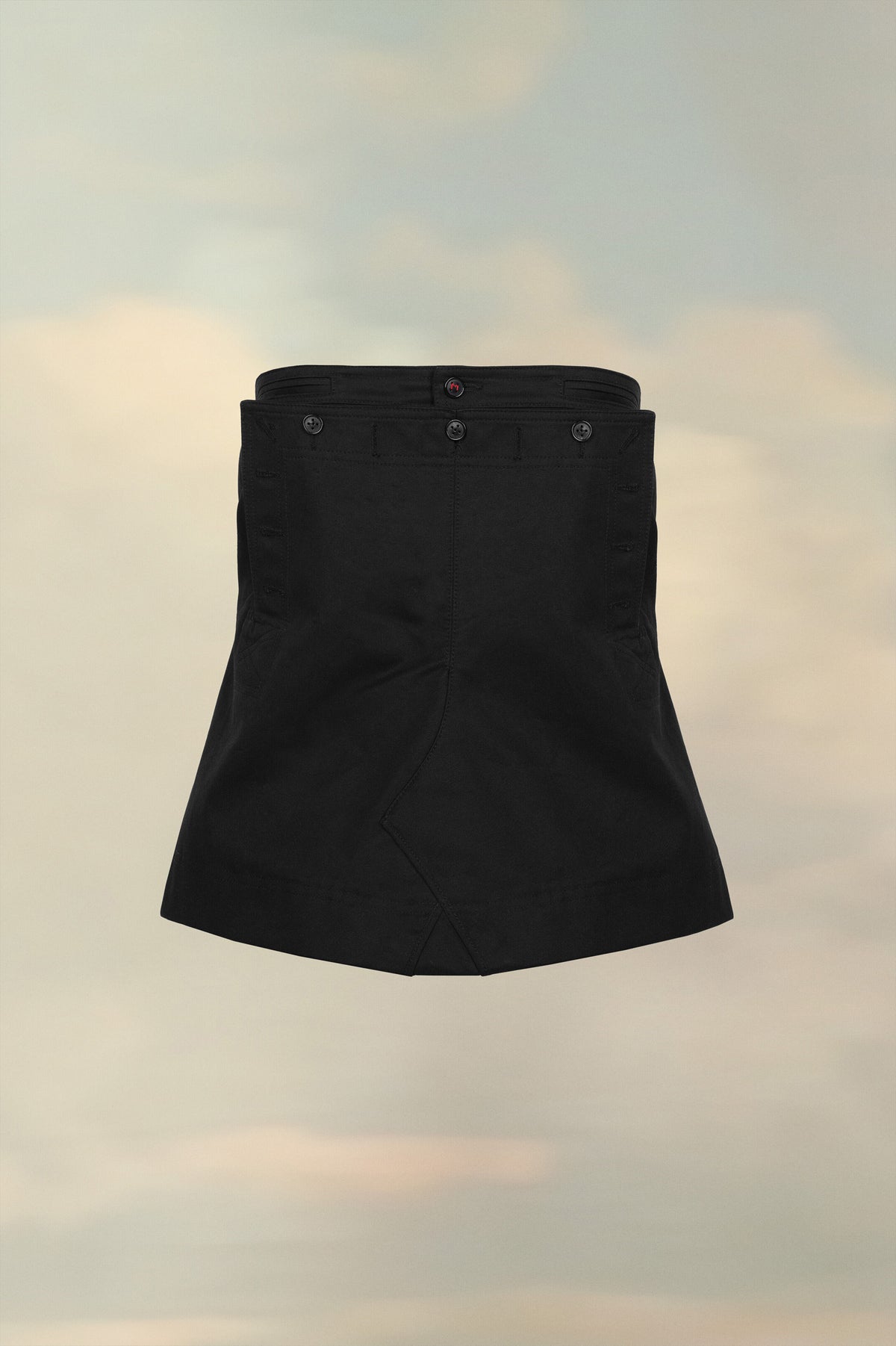 MAISON MARGIELA WOMEN'S BLACK STRUCTURED CORSET SKIRT