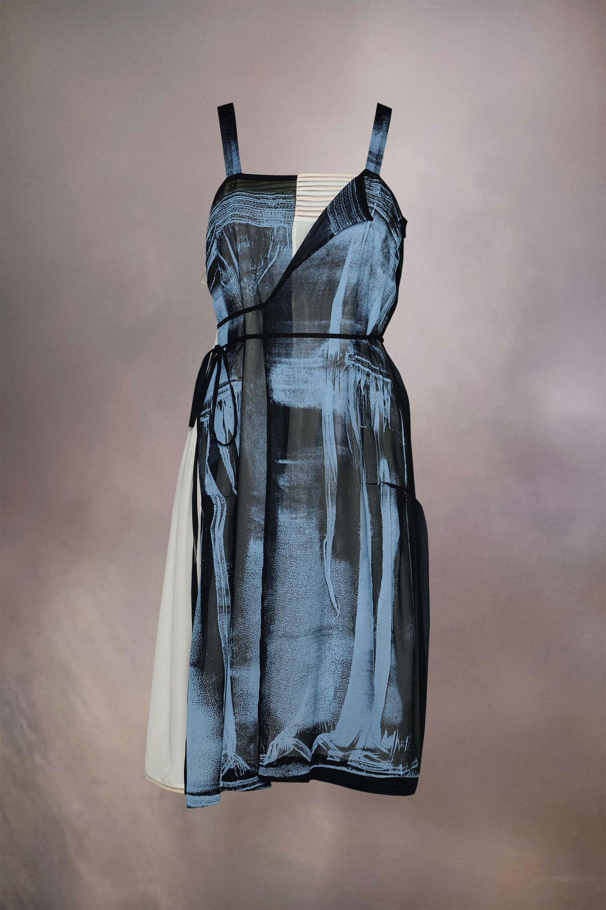 MAISON MARGIELA WOMEN'S LILAC PISTACHIO PRINT MIDI DRESS