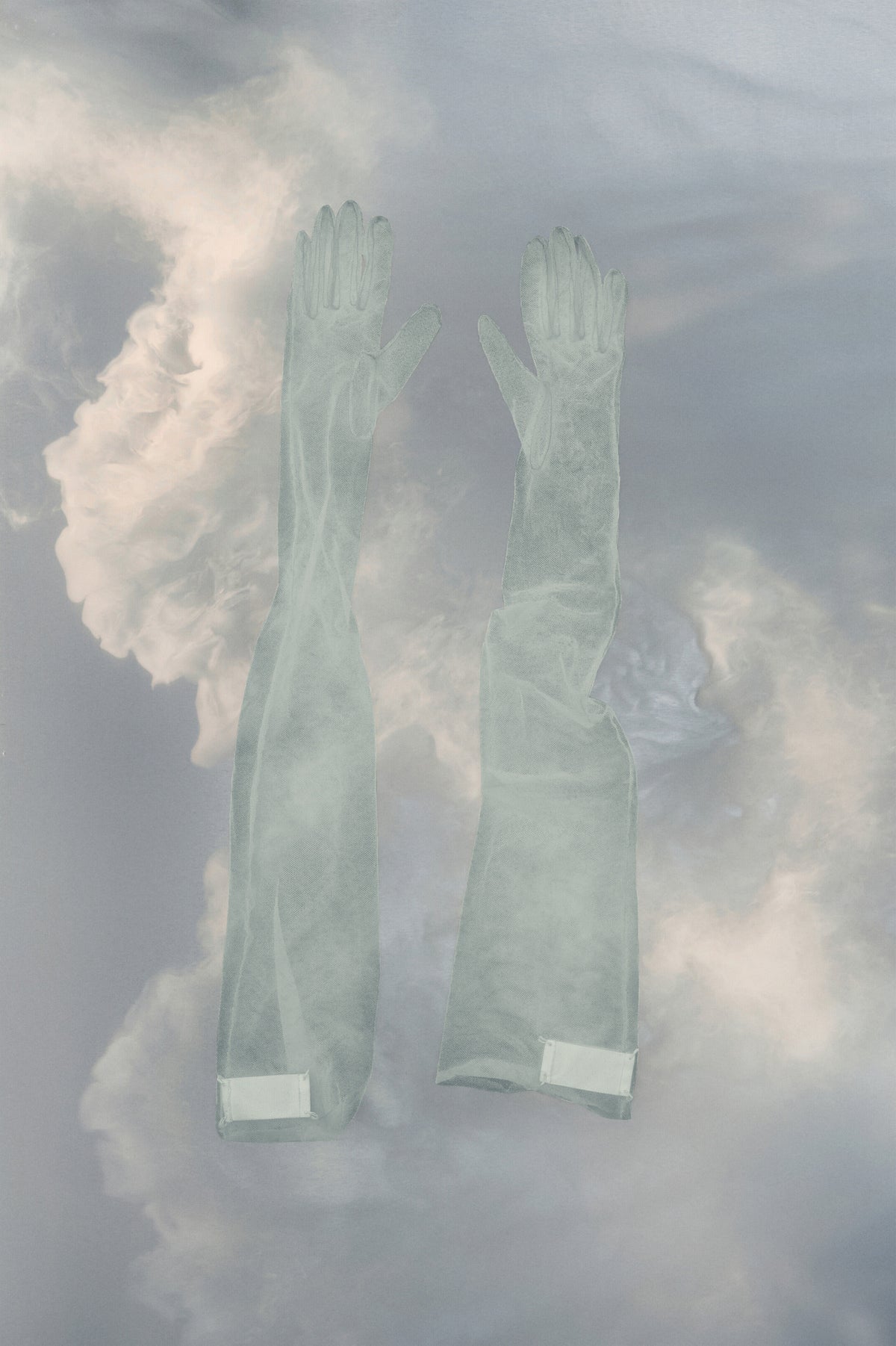 MAISON MARGIELA WOMEN'S AQUA GREEN LONG GLOVES