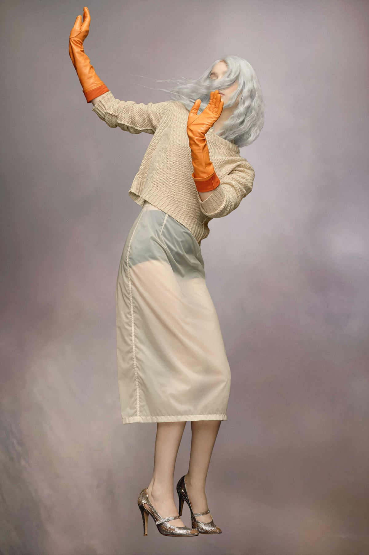 MAISON MARGIELA WOMEN'S BUTTER MIDI SKIRT