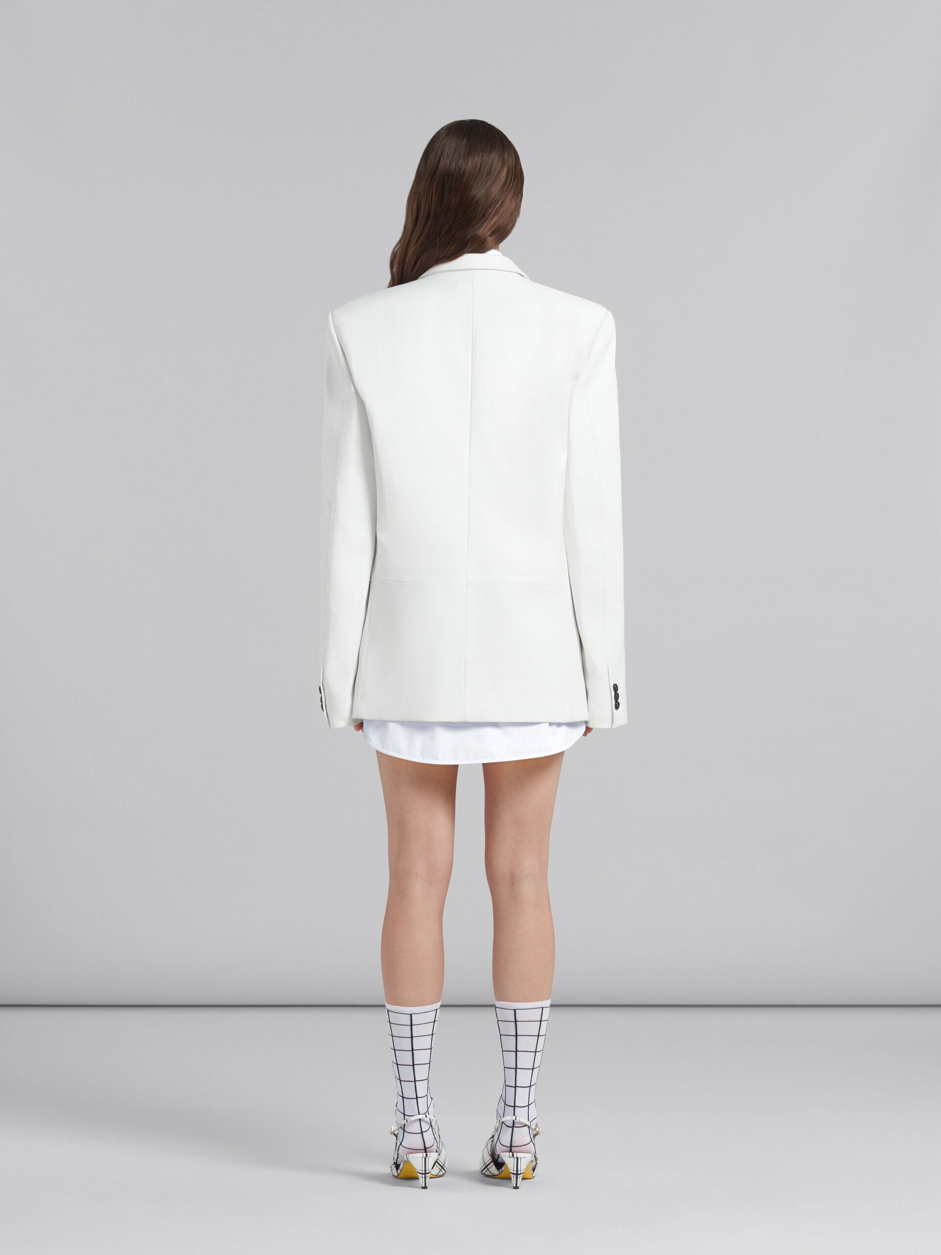 MARNI WOMEN'S LILY WHITE TAILORED BLAZER