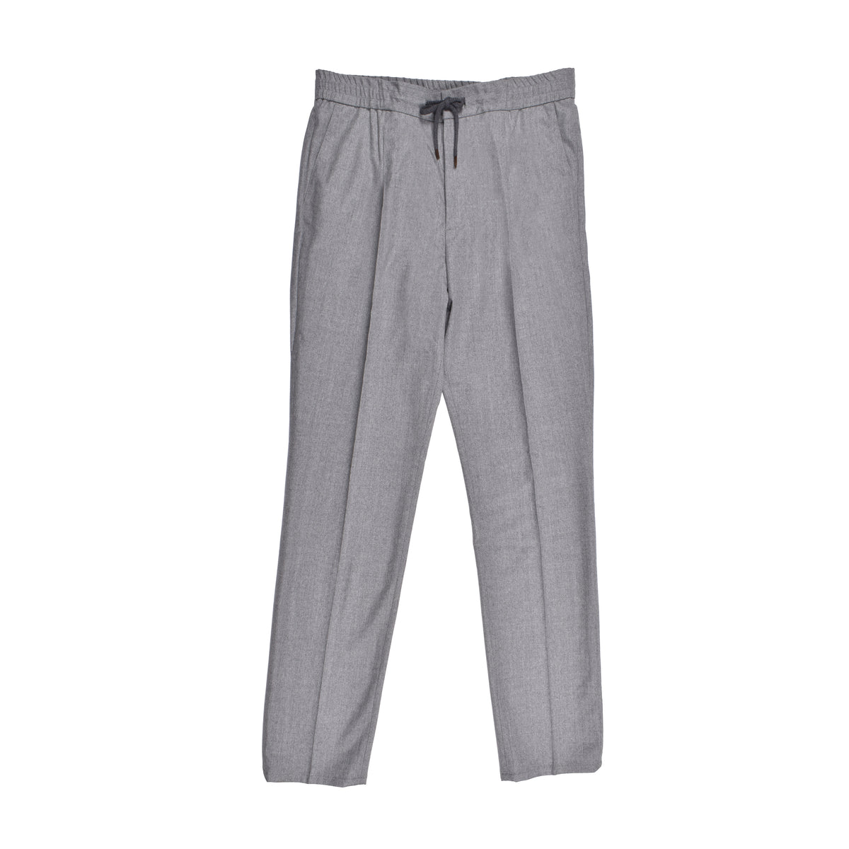 BRUNELLO CUCINELLI MEN'S GRAY VIRGIN WOOL TROUSERS