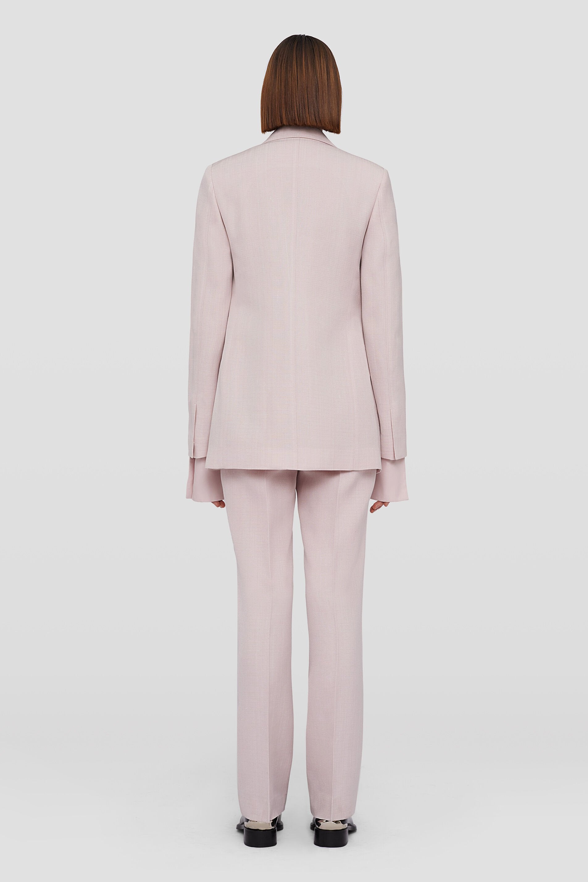 JIL SANDER WOMEN'S LIGHT PINK TAILORED TROUSERS