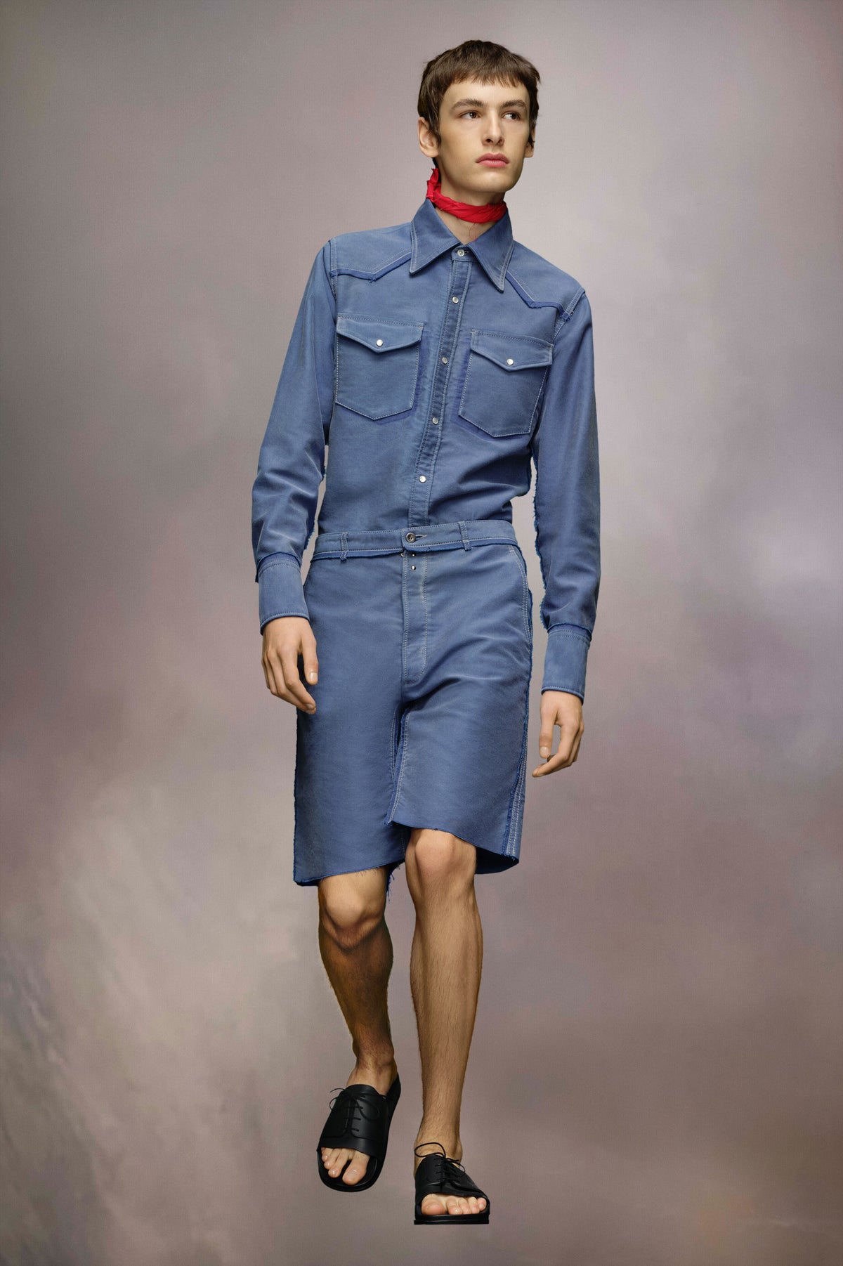MAISON MARGIELA MEN'S COBALT BLUE TAILORED SHORTS