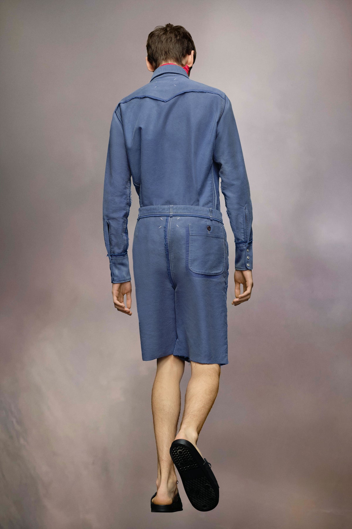 MAISON MARGIELA MEN'S COBALT BLUE TAILORED SHORTS