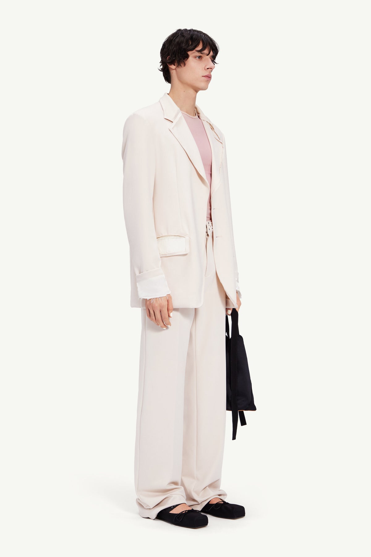 MAISON MARGIELA MEN'S IVORY TAILORED JACKET