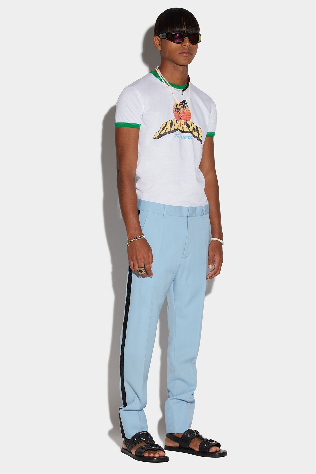 DSQUARED2 MEN'S SKY BLUE TAILORED TROUSERS