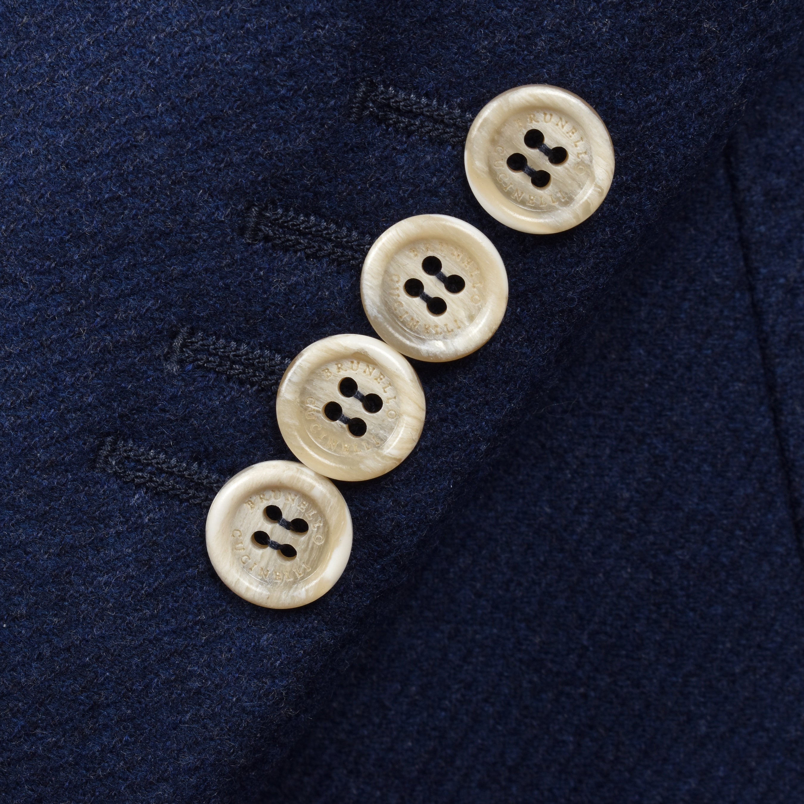 BRUNELLO CUCINELLI MEN'S OCEAN BLUE WOOL SILK BLAZER