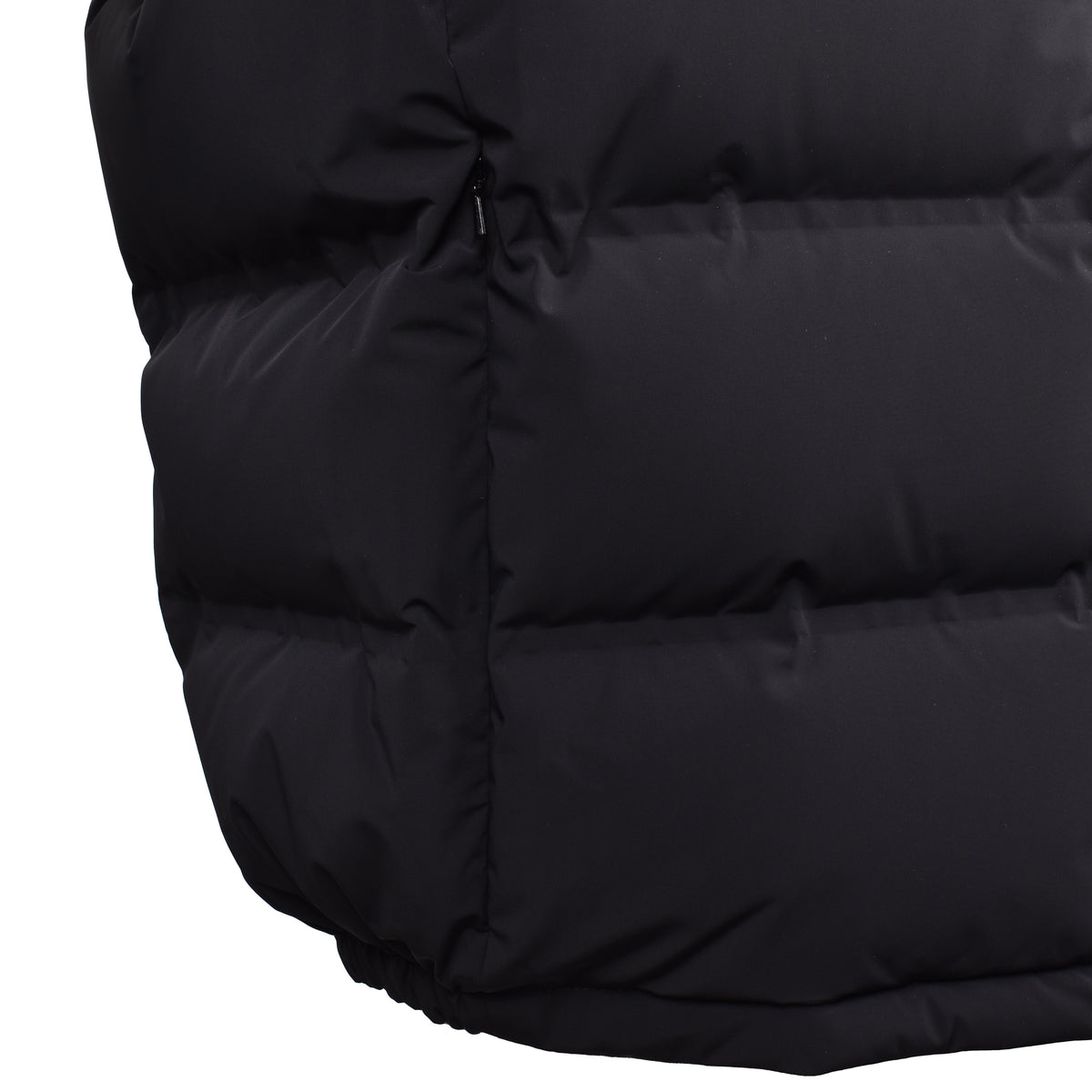 BRUNELLO CUCINELLI MEN'S BLACK QUILTED BOMBER JACKET