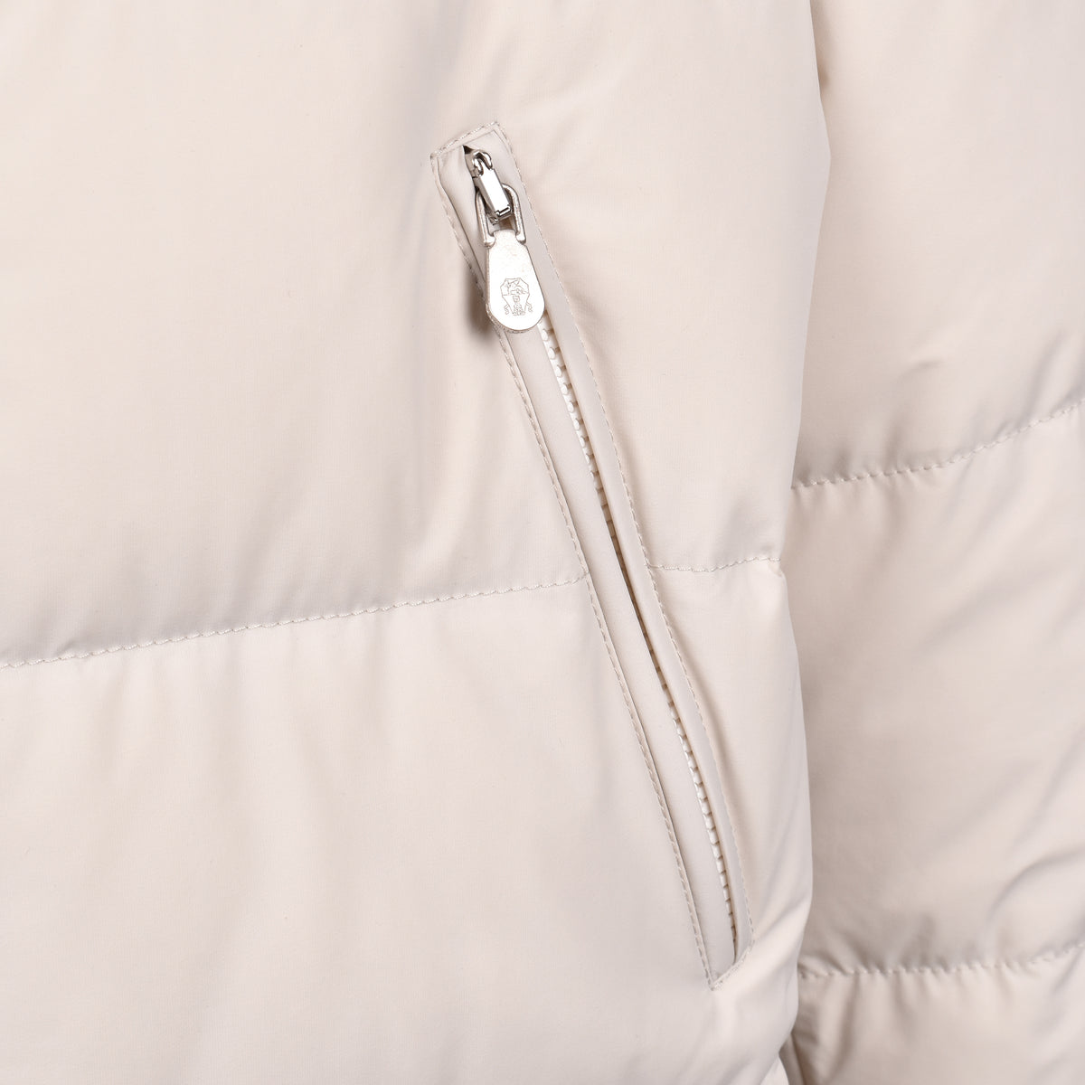 BRUNELLO CUCINELLI MEN'S OFF WHITE QUILTED JACKET