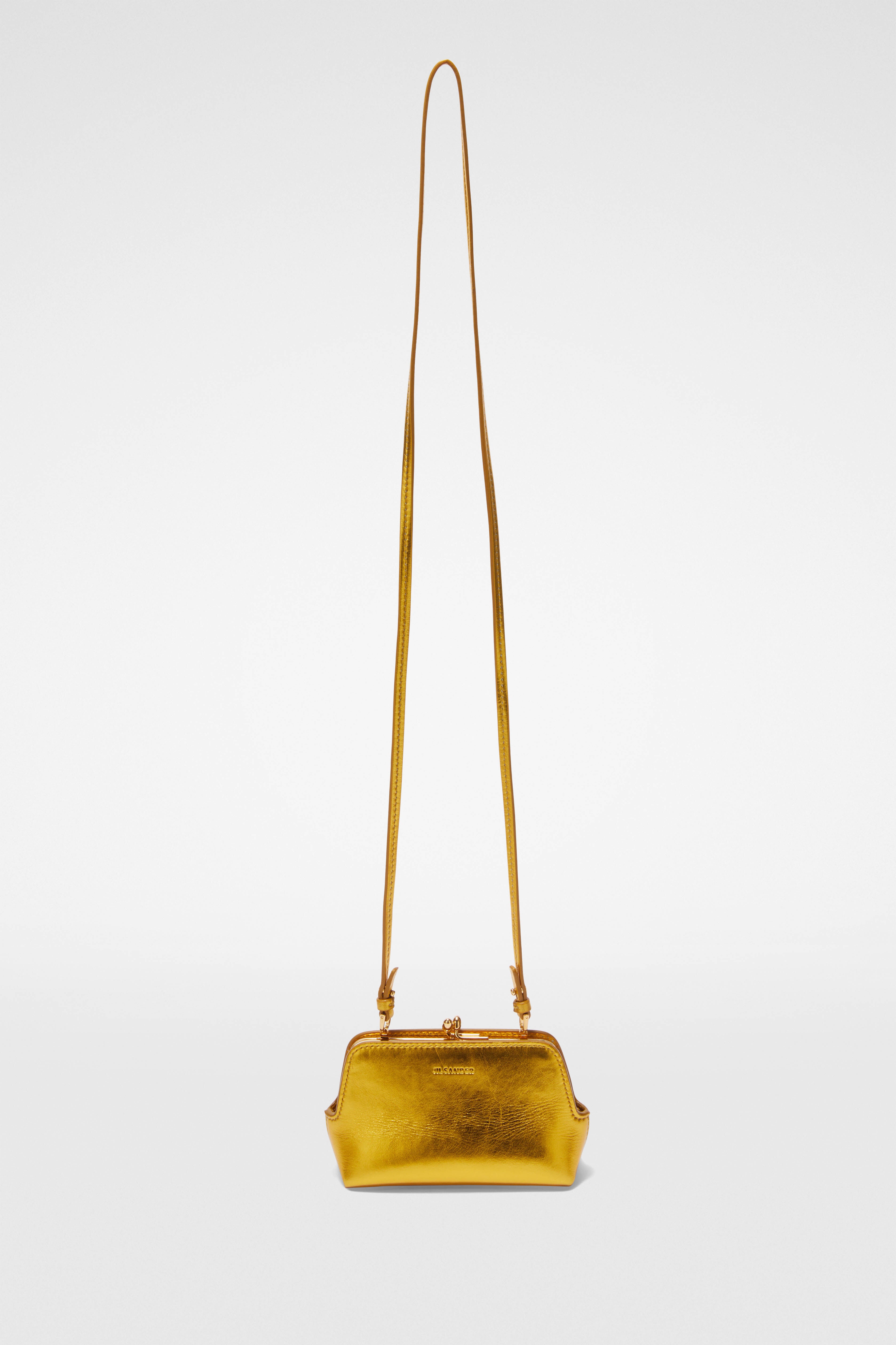 JIL SANDER WOMEN'S GIALLO SCURO LEATHER SHOULDER BAG