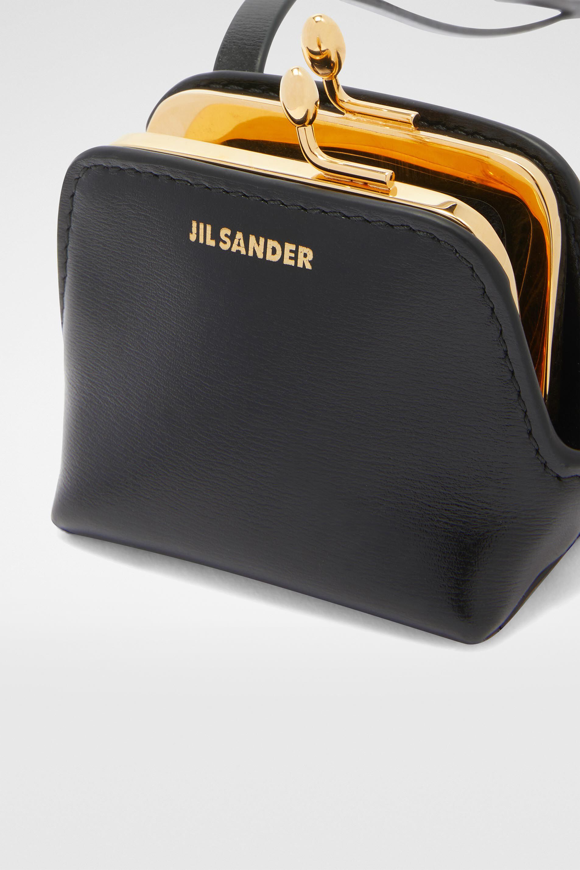 JIL SANDER WOMEN'S BLACK LEATHER CLUTCH BAG