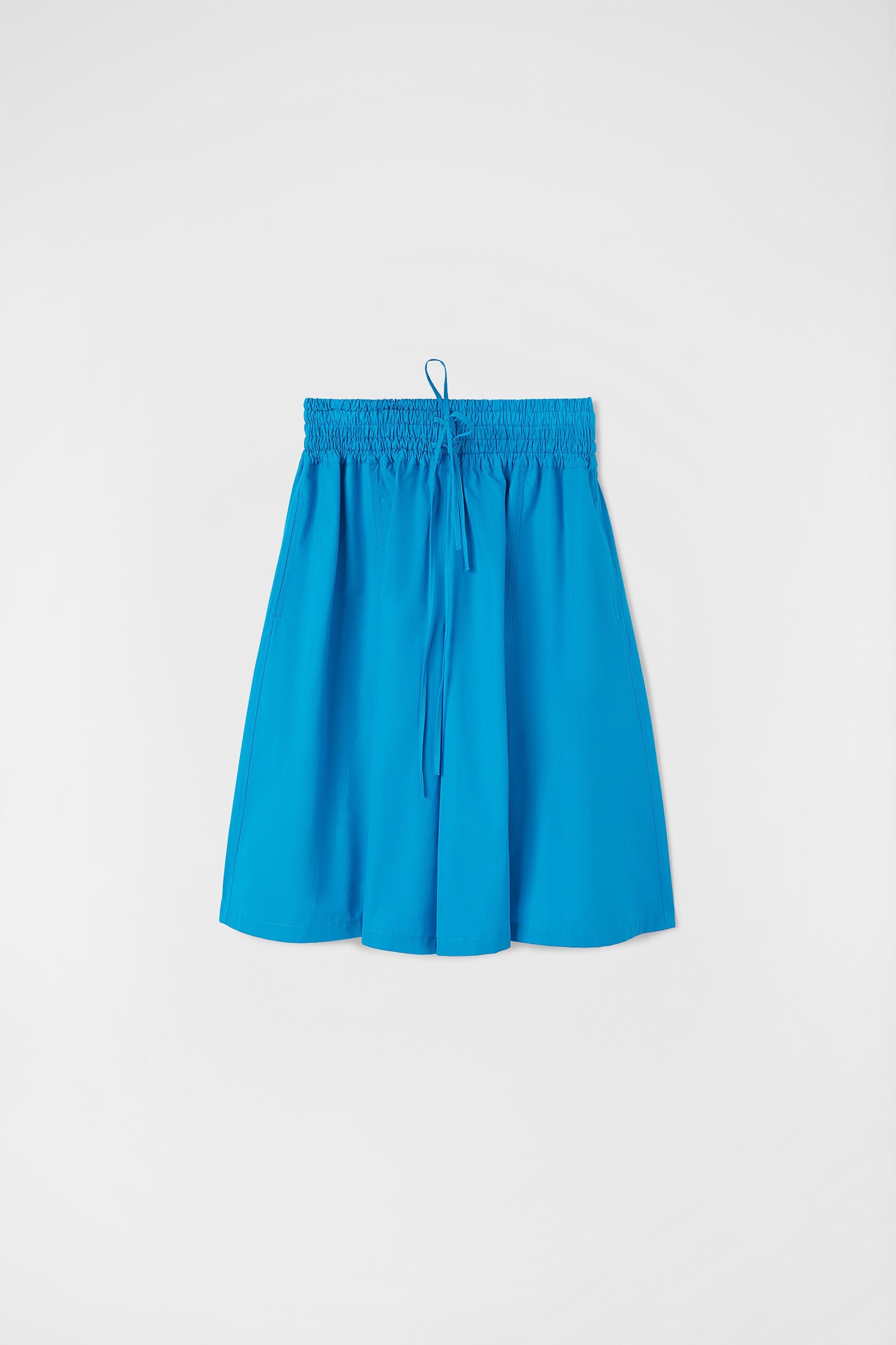 JIL SANDER WOMEN'S ELECTRIC BLUE WIDE-LEG SHORTS
