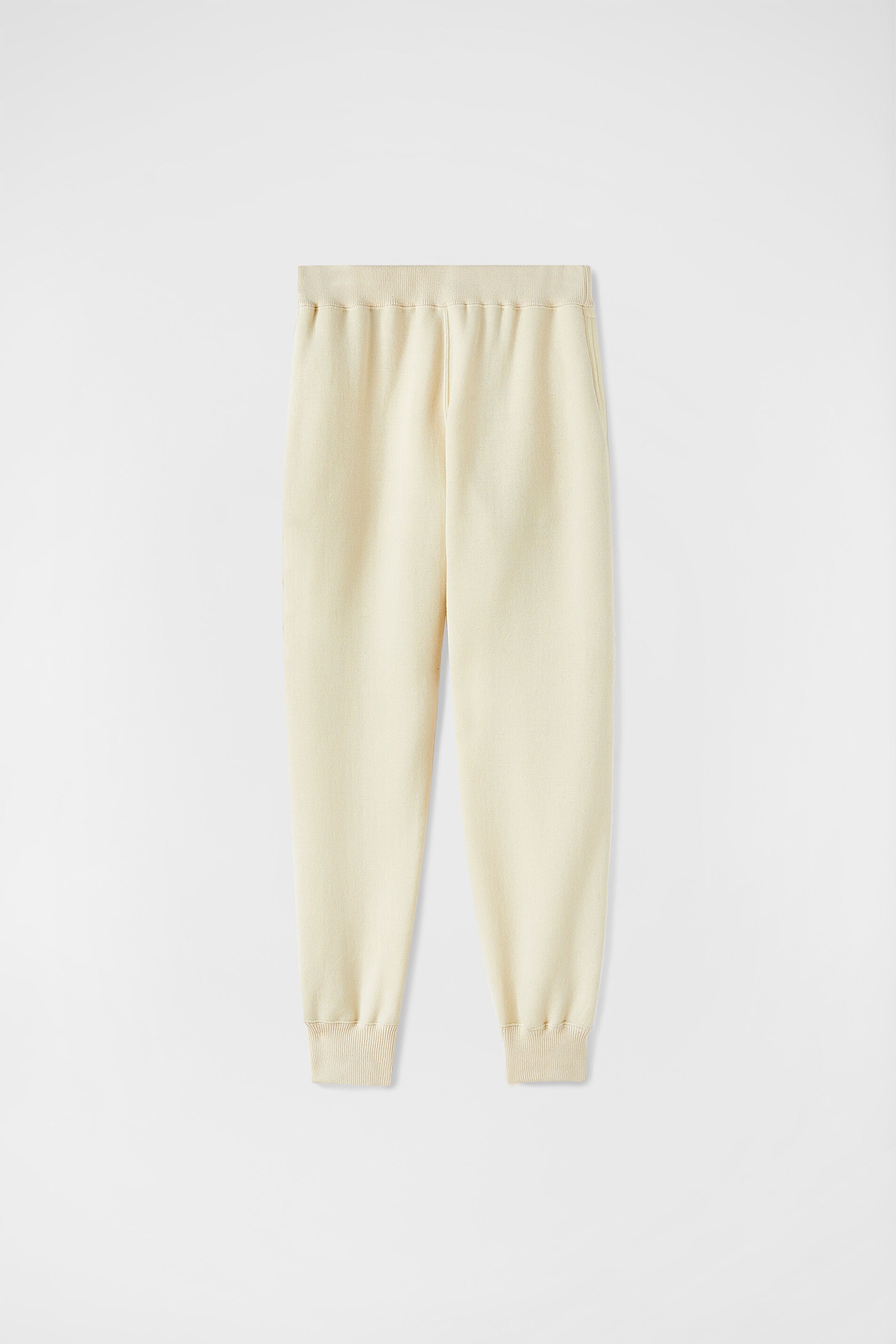 JIL SANDER WOMEN'S CREAM RELAXED KNIT TROUSERS