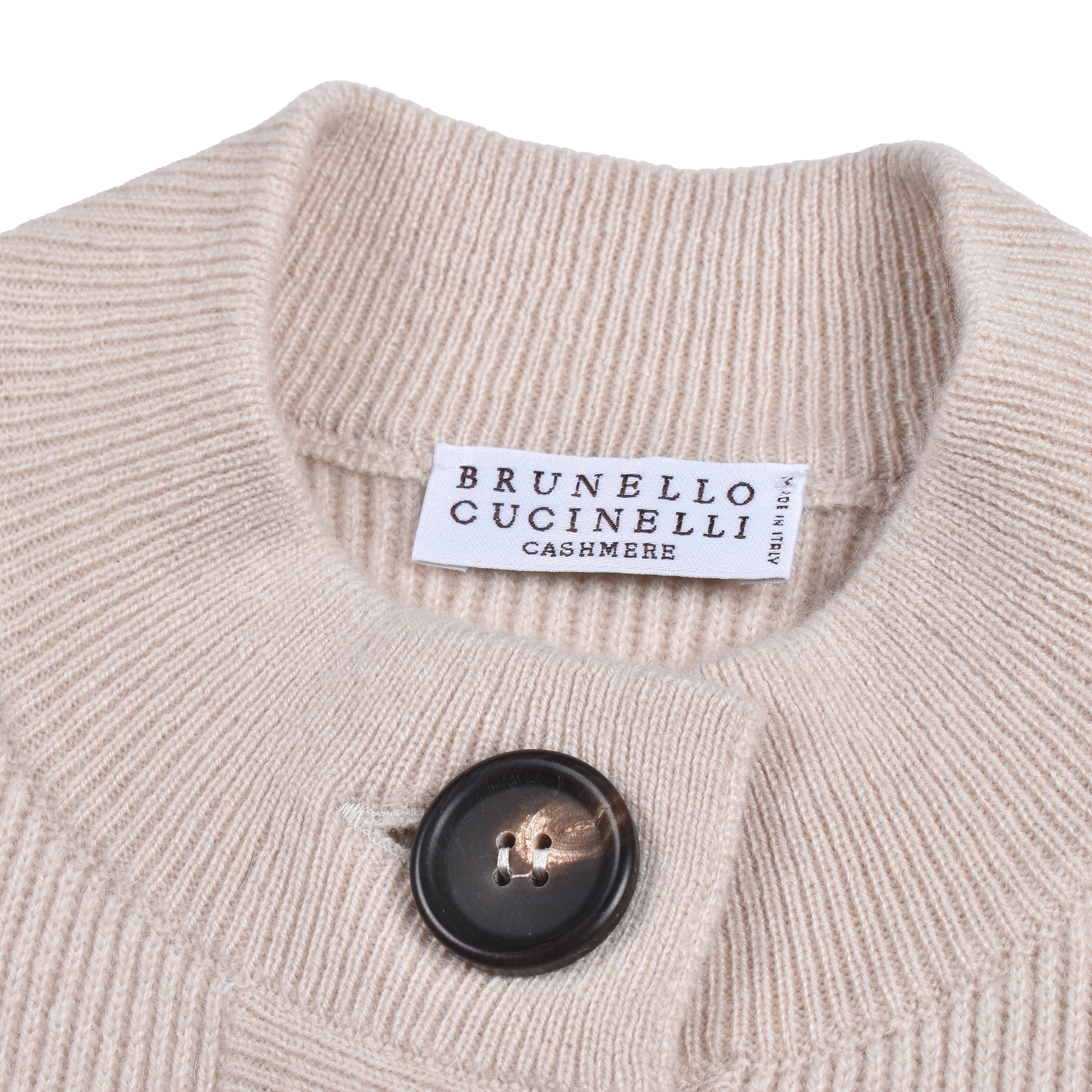 BRUNELLO CUCINELLI WOMEN'S BEIGE CASHMERE SLEEVELESS CARDIGAN
