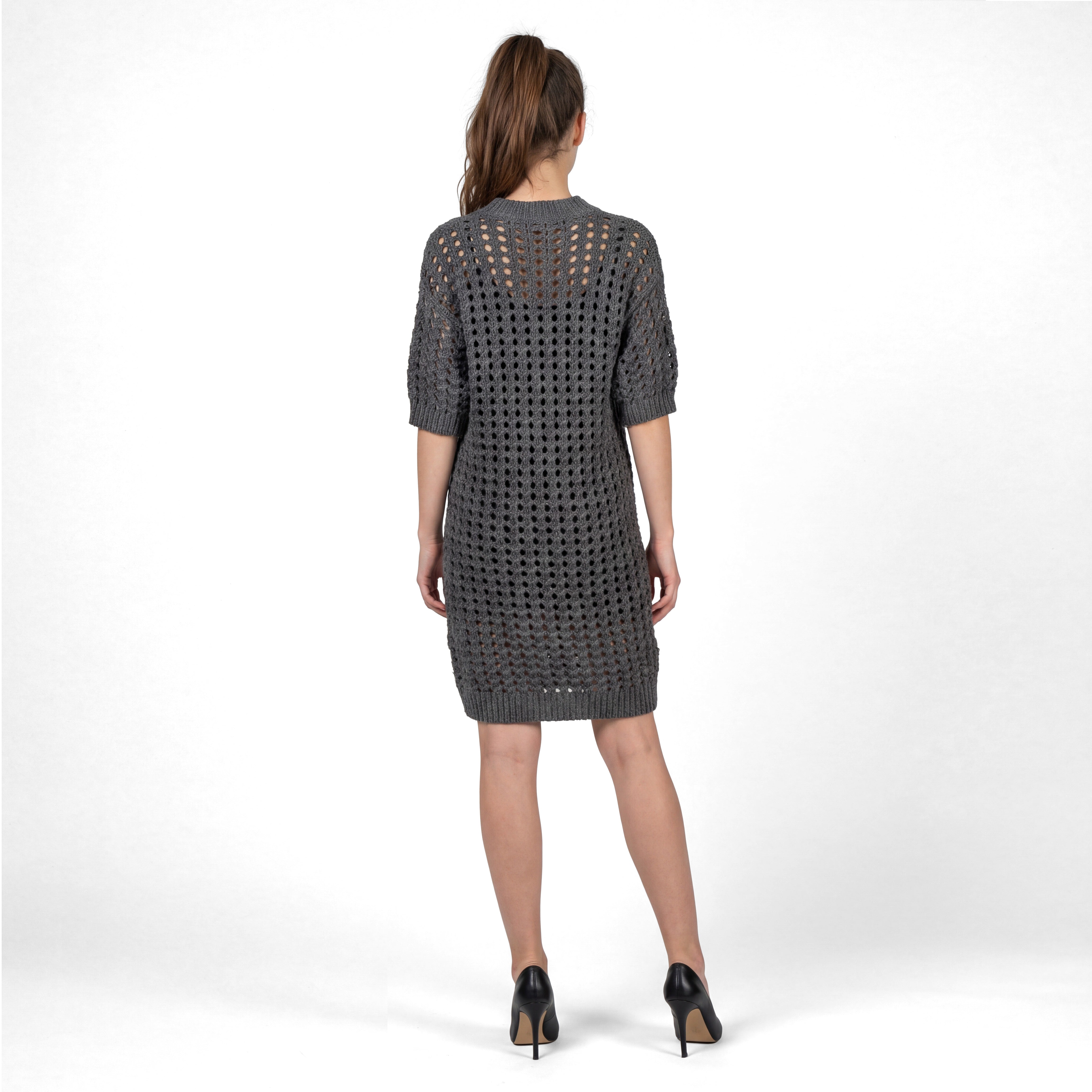 BRUNELLO CUCINELLI WOMEN'S LEAD CASHMERE KNIT DRESS