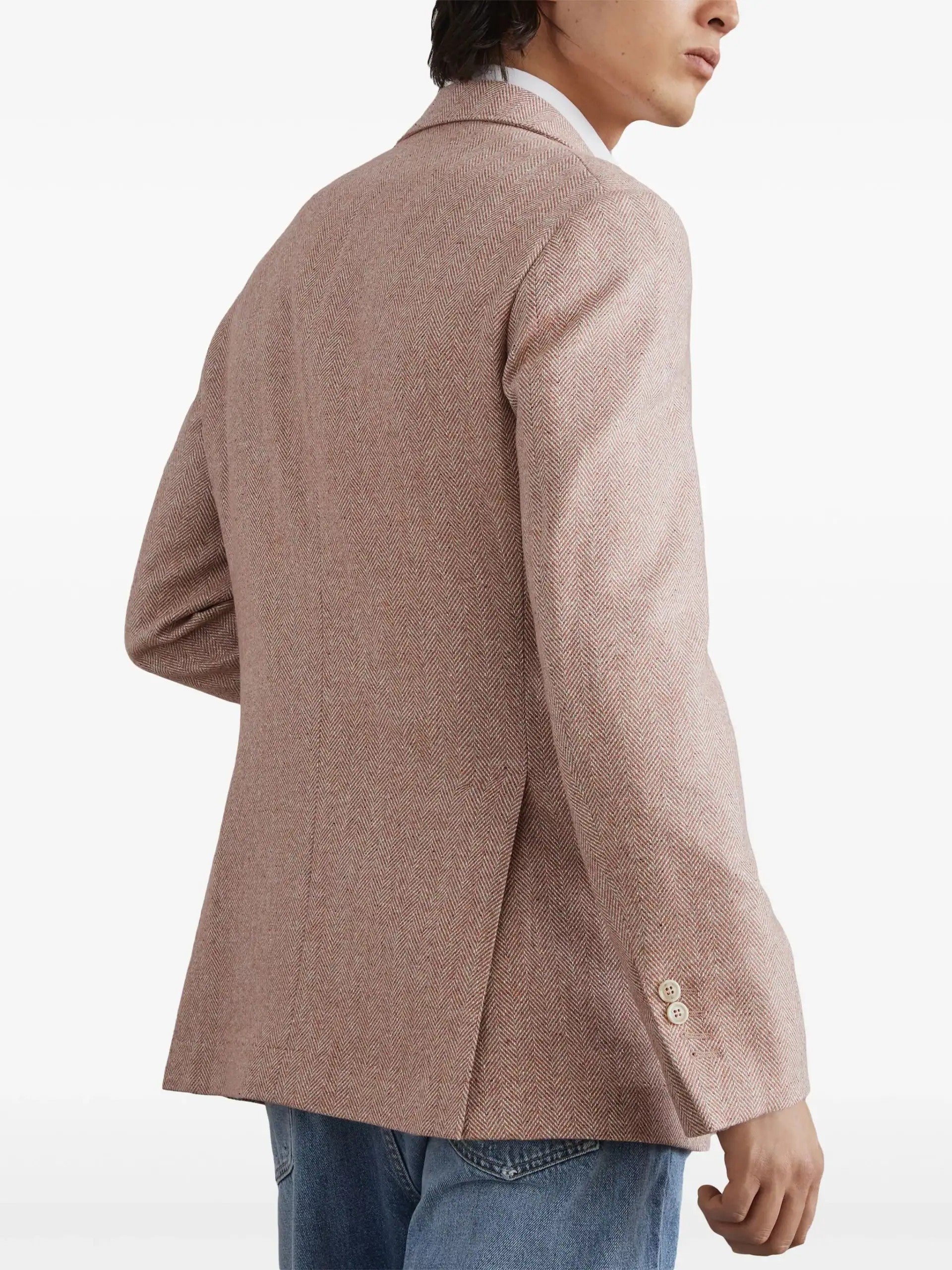 BRUNELLO CUCINELLI MEN'S LOBSTER WOOL SILK PRINTED BLAZER
