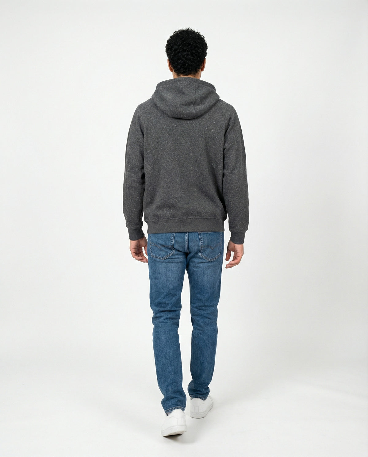 BRUNELLO CUCINELLI MEN'S DARK GREY ZIP HOODIE
