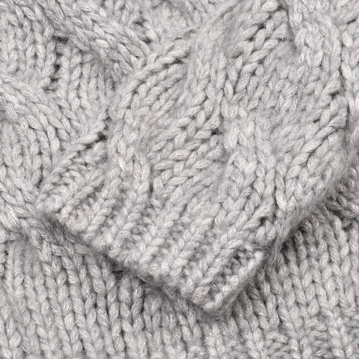 BRUNELLO CUCINELLI WOMEN'S LIGHT GREY WOOL SWEATER