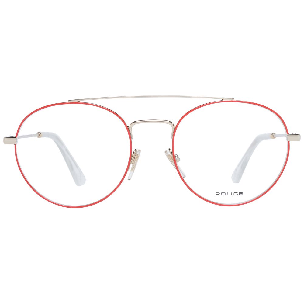 Police Red Metal & Plastic Glasses (Frames)