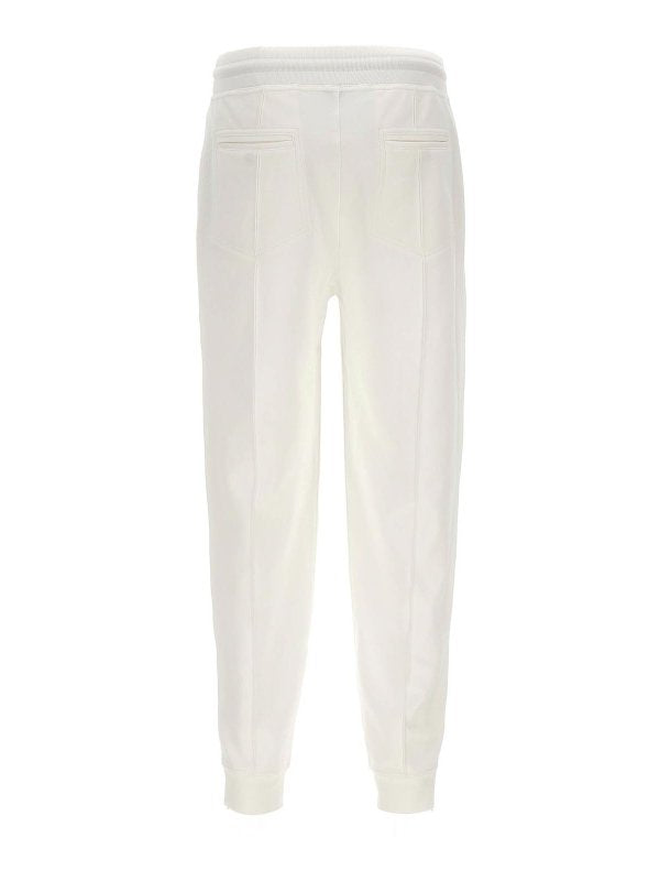 BRUNELLO CUCINELLI MEN'S OFF WHITE TAILORED TROUSERS