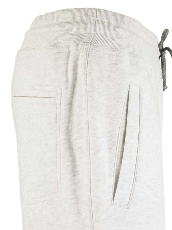BRUNELLO CUCINELLI MEN'S LIGHT GREY GYM TROUSERS