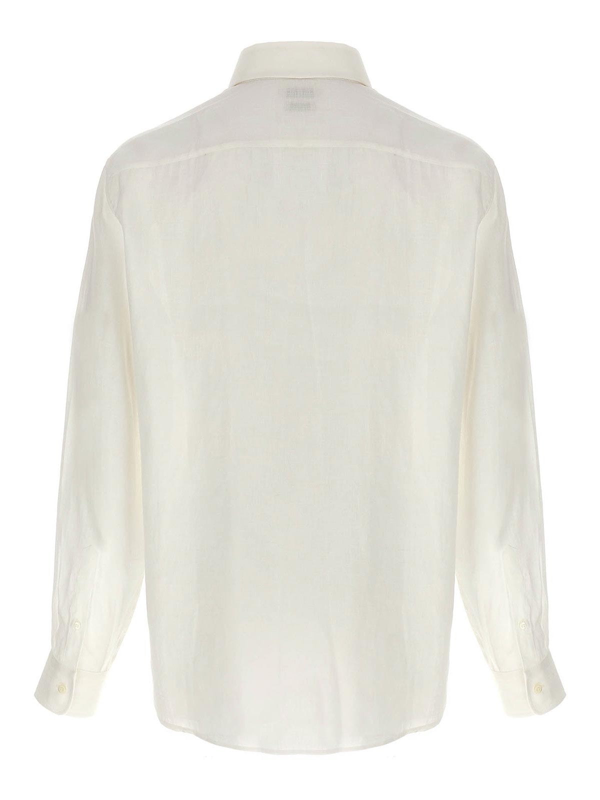 BRUNELLO CUCINELLI MEN'S NATURAL LINEN BUTTON SHIRT