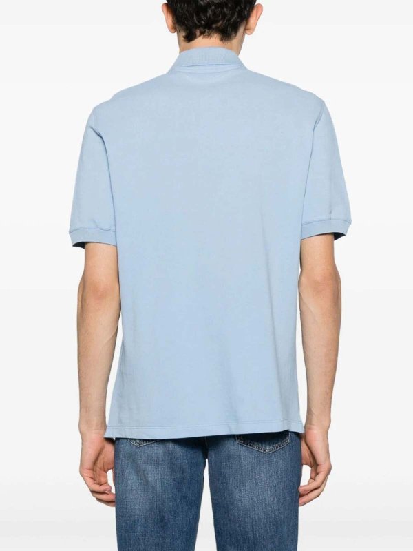 BRUNELLO CUCINELLI MEN'S TURQUOISE POLO SHIRT