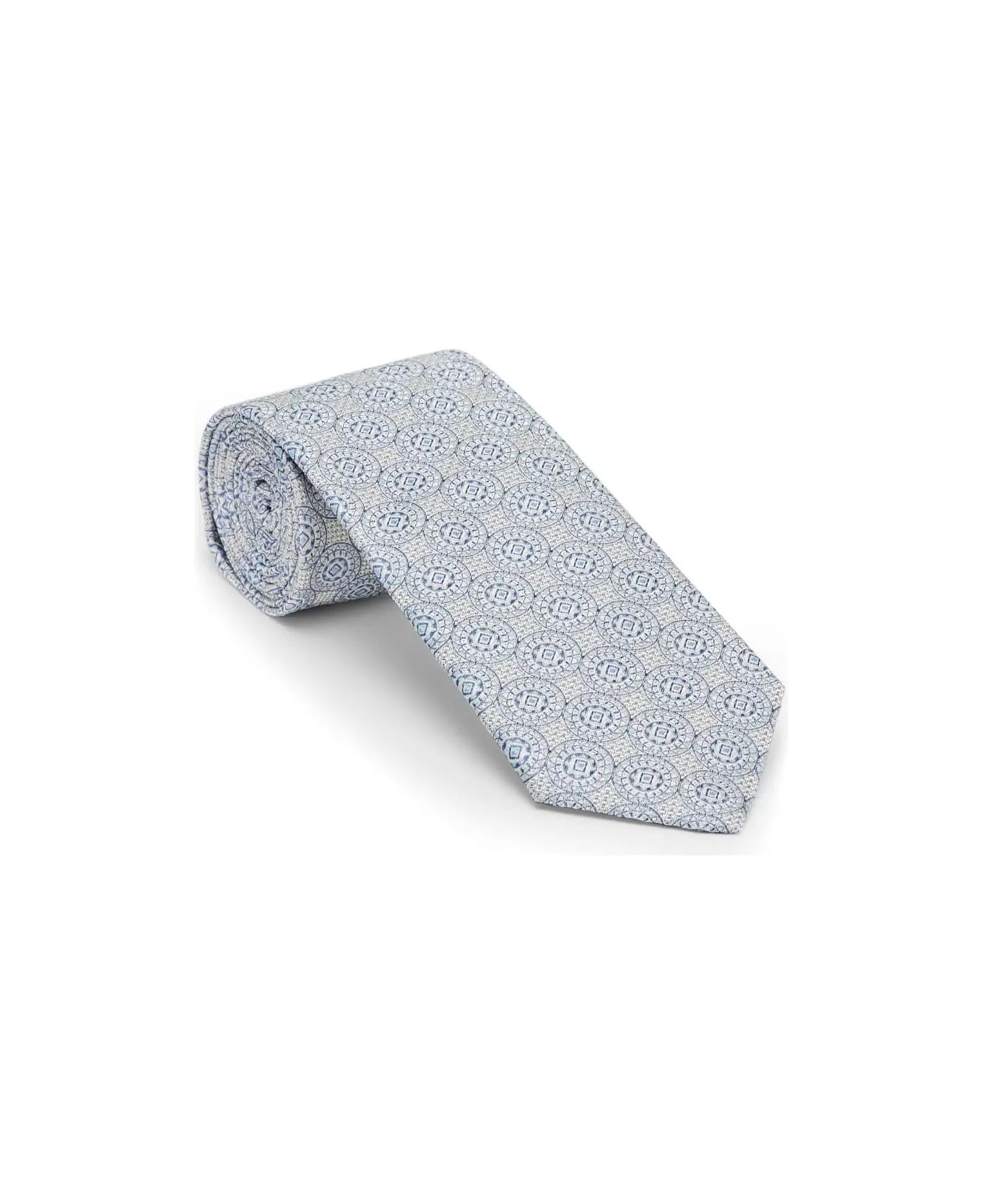 BRUNELLO CUCINELLI MEN'S PEARL SILK PATTERNED TIE