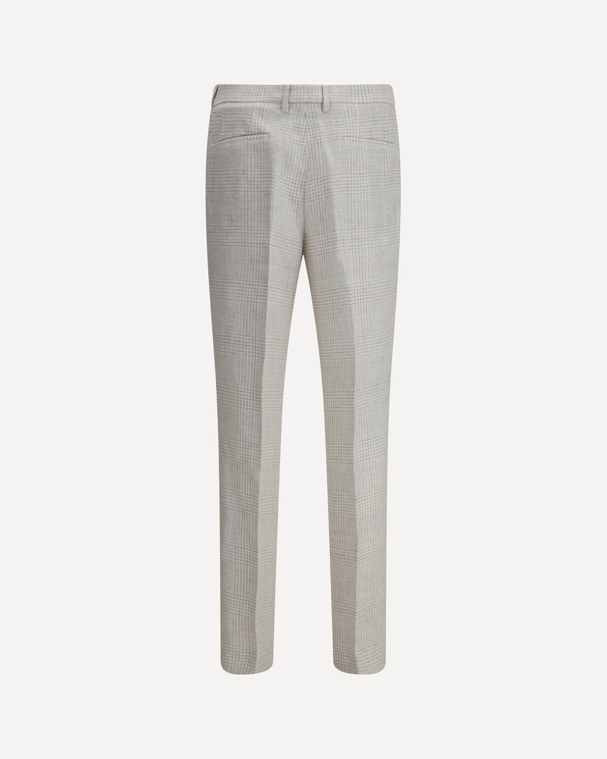 BRUNELLO CUCINELLI MEN'S LIGHT GREY WOOL LINEN TROUSERS