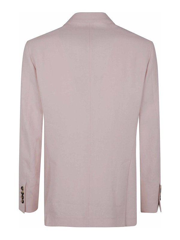 BRUNELLO CUCINELLI MEN'S CHERRY BLOSSOM LINEN DOUBLE-BREASTED SUIT