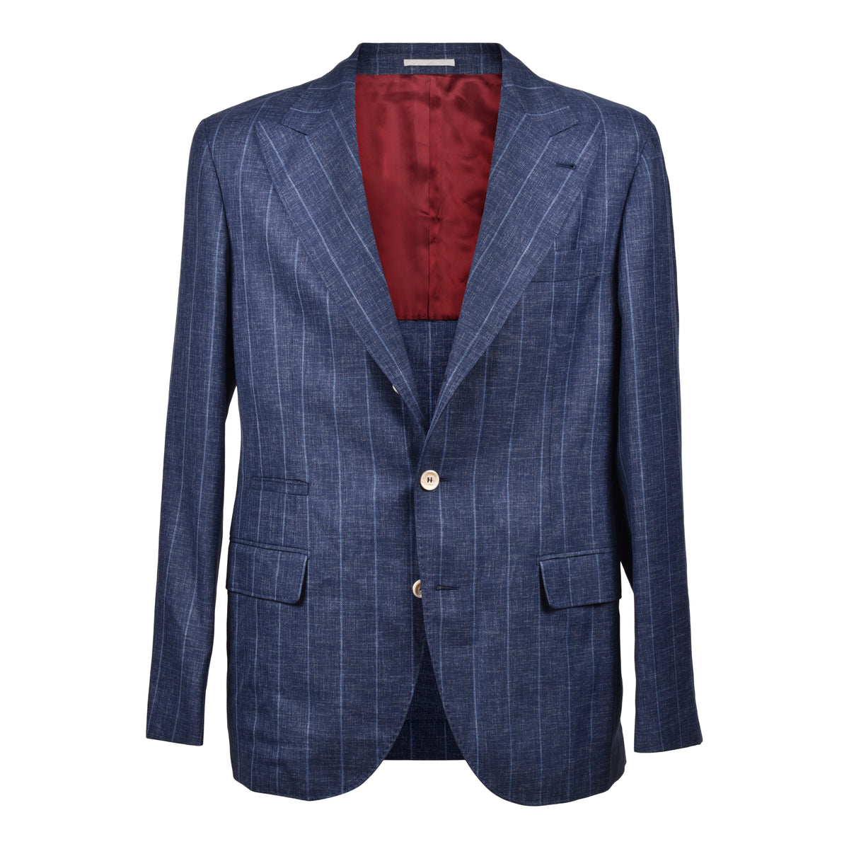 BRUNELLO CUCINELLI MEN'S BLUE VIRGIN WOOL SUIT