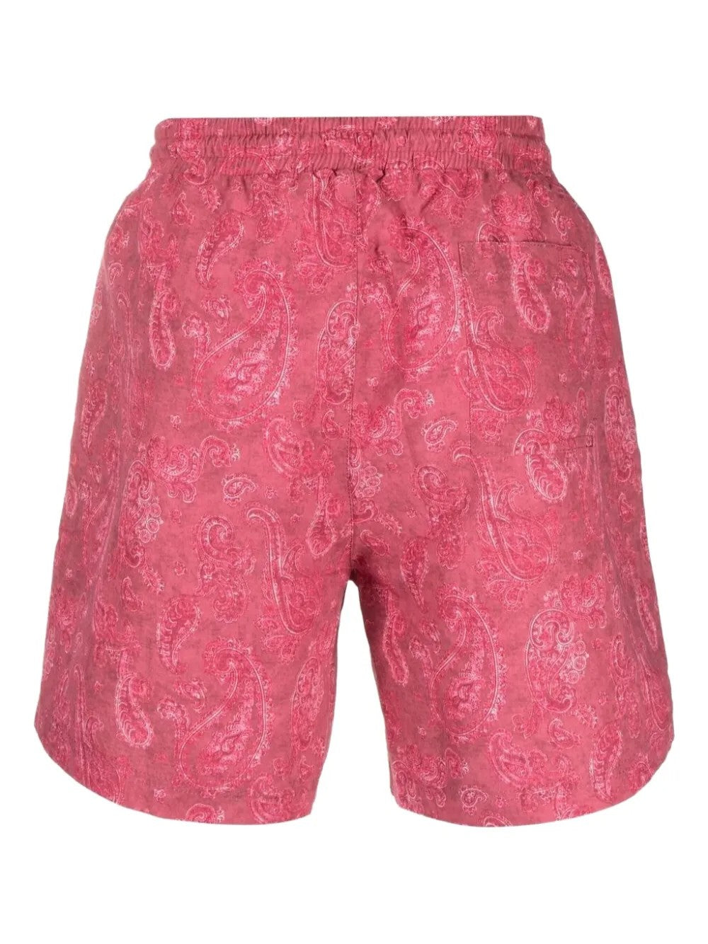 BRUNELLO CUCINELLI MEN'S RASPBERRY PAISLEY TAILORED SHORTS