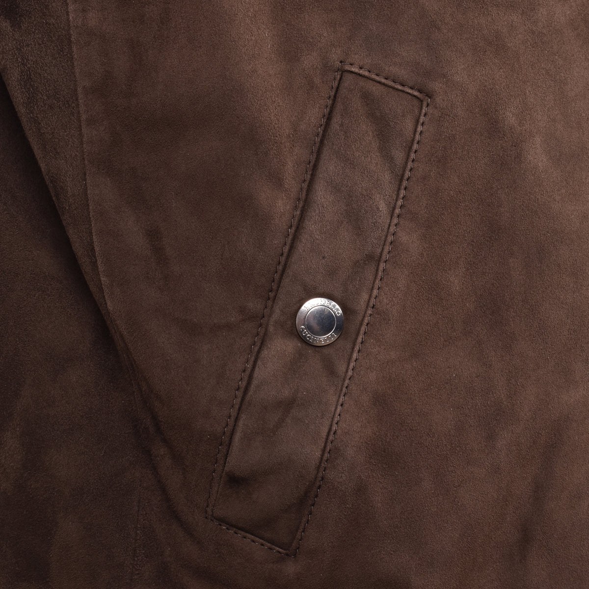 BRUNELLO CUCINELLI MEN'S BROWN SUEDE SLEEVELESS JACKET
