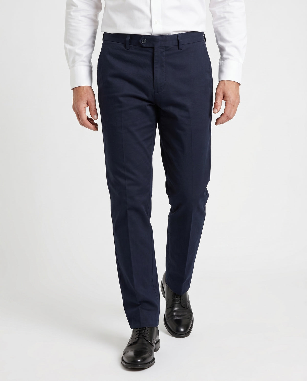 BRUNELLO CUCINELLI MEN'S NAVY TAILORED LINEN TROUSERS
