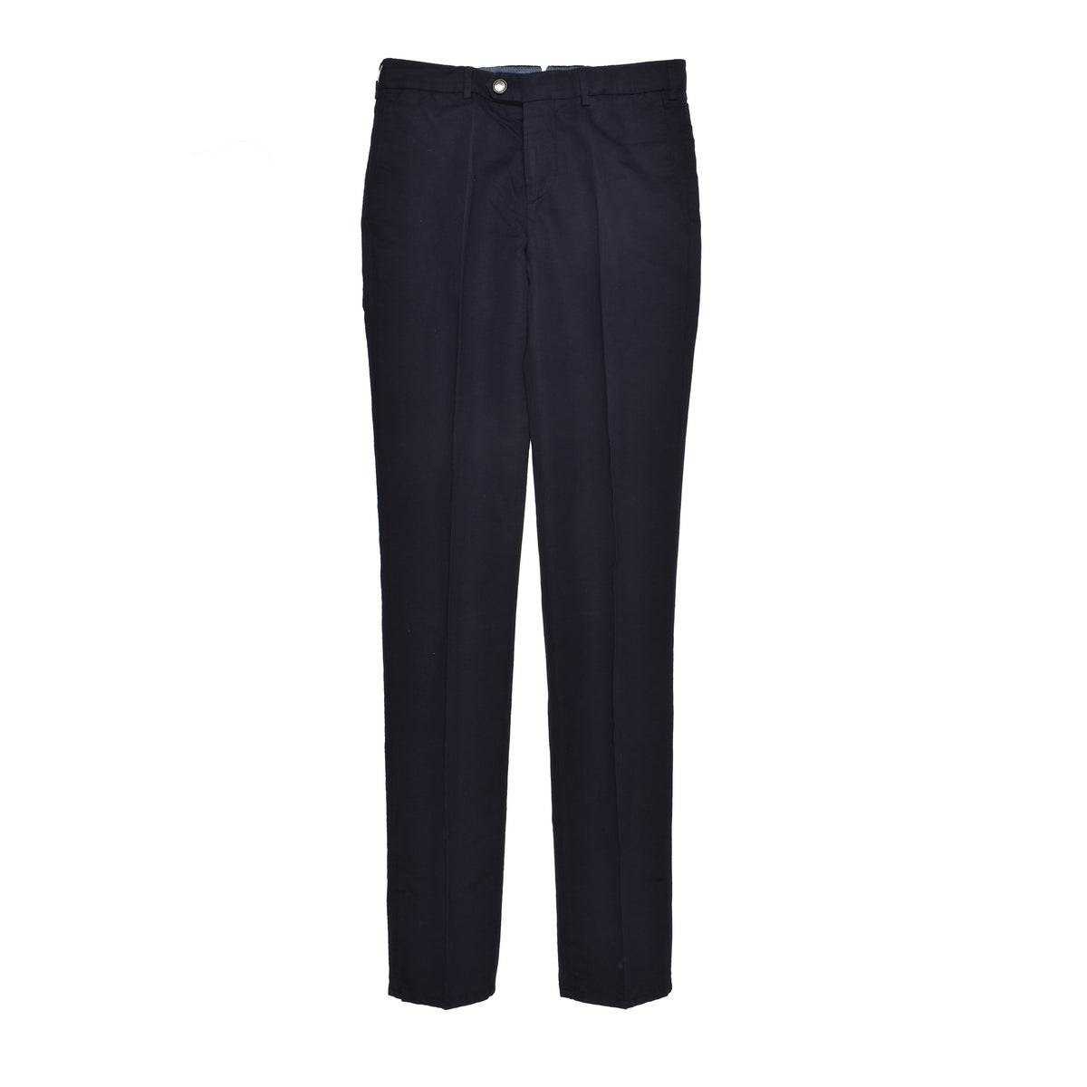 BRUNELLO CUCINELLI MEN'S NAVY TAILORED LINEN TROUSERS