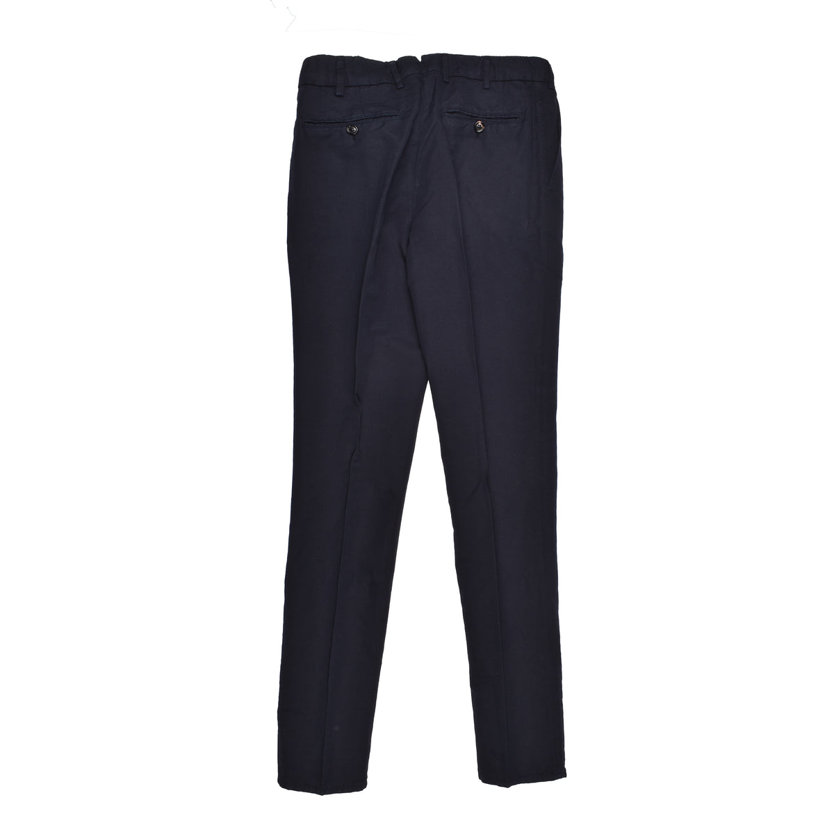BRUNELLO CUCINELLI MEN'S NAVY TAILORED LINEN TROUSERS