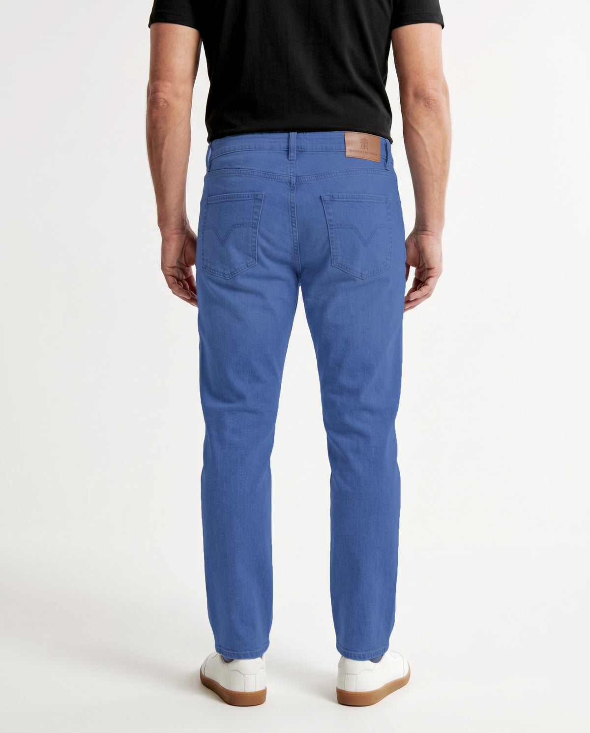BRUNELLO CUCINELLI MEN'S BLUE LEISURE FIT TROUSERS