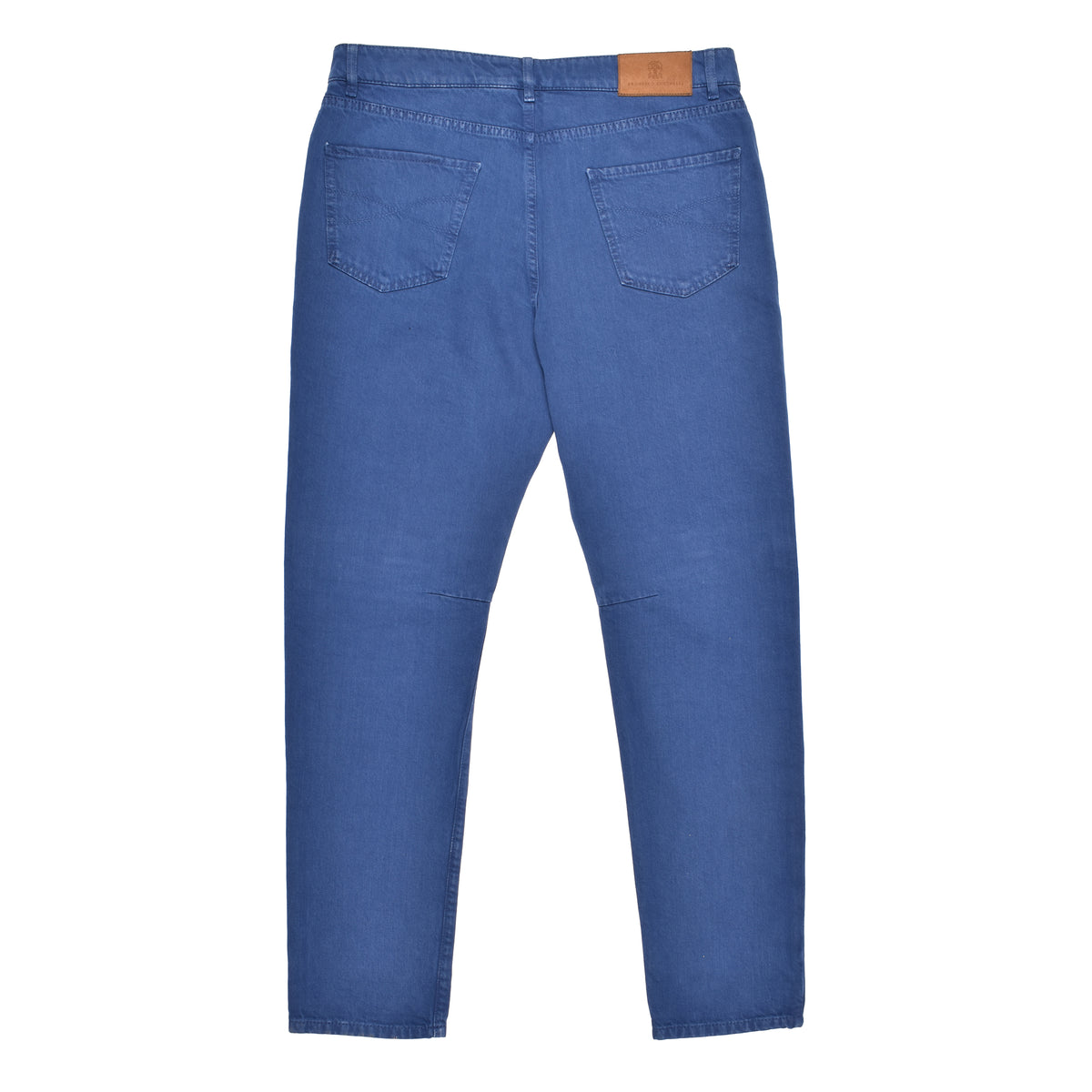 BRUNELLO CUCINELLI MEN'S BLUE LEISURE FIT TROUSERS