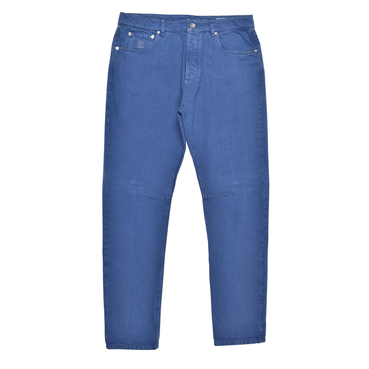 BRUNELLO CUCINELLI MEN'S BLUE LEISURE FIT TROUSERS