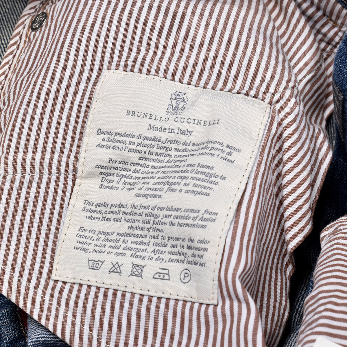 BRUNELLO CUCINELLI MEN'S MEDIUM DENIM FIVE-POCKET JEANS