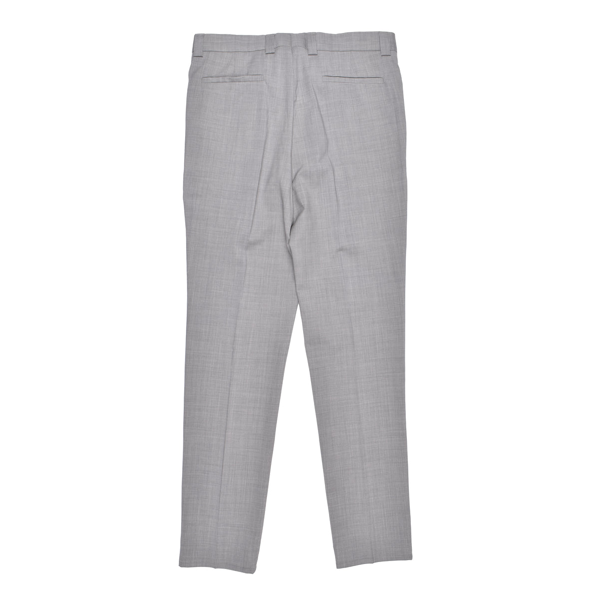 BRUNELLO CUCINELLI MEN'S LIGHT GREY WOOL TROUSERS