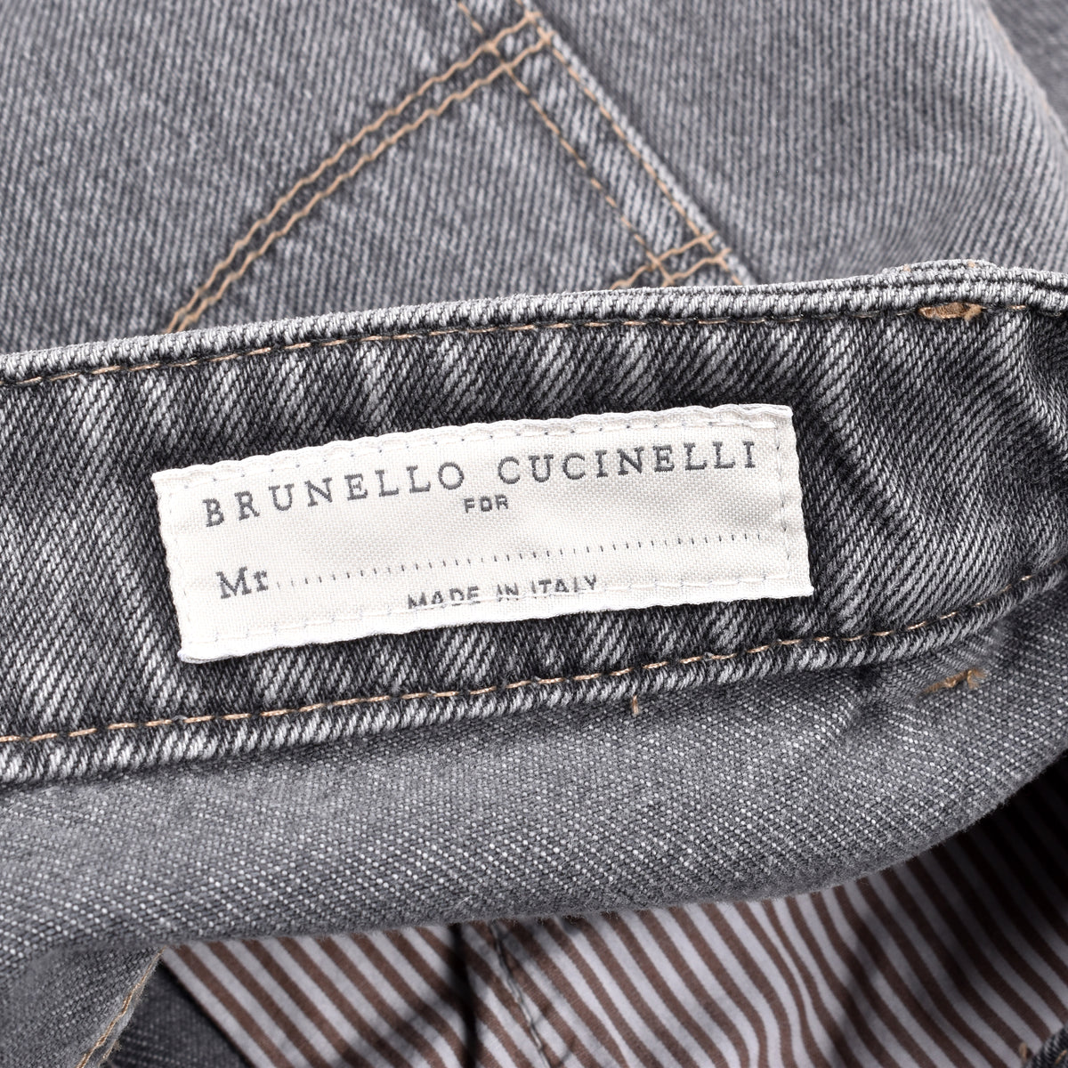 BRUNELLO CUCINELLI MEN'S GRAY STRAIGHT DENIM TROUSERS