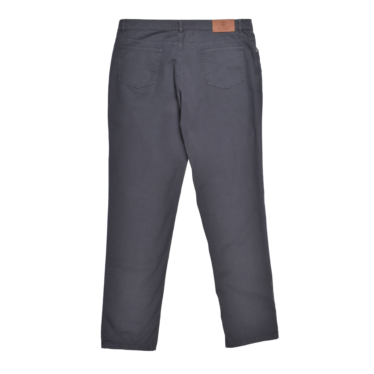 BRUNELLO CUCINELLI MEN'S DARK GREY TAILORED TROUSERS